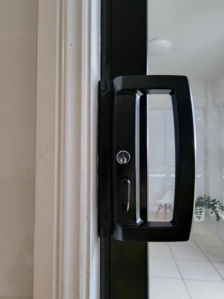 Matte Black Residential Door Handle & Lock Installation