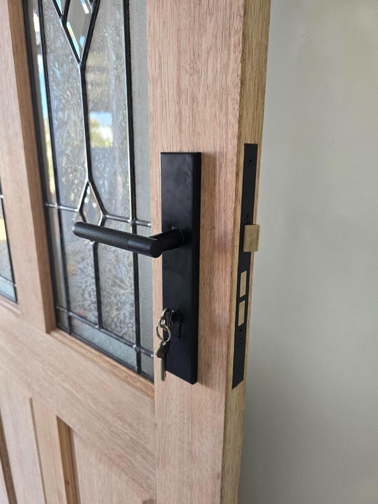 Interior Lever Door Handle Lock Installation